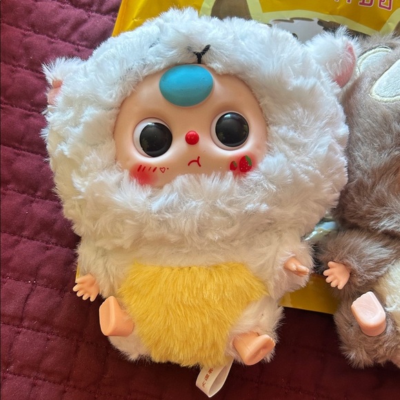 Cute Animal Plush Backpack - White and Brown! Baby three! Zodiac series - Picture 3 of 6